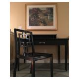 Black Lacquer Lattice Chair 