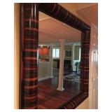 Lucien Rollin Lacquered Goatskin Concorde Square Mirror 