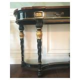 Karges Console Table in High Polish Walnut 