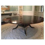 Karges Quadripartite Dining Table on Sabre Legs WITH Extensions 