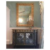 Antique Mirror with Greek Key Trim, Pair Available 
