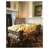 Charles Pollock Portuguese Bench in Tiger Print, Pair Available 