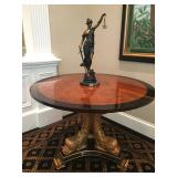 Karges Dolphin Base table, Scales of Justice Bronze 