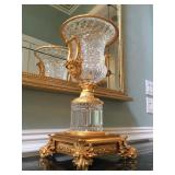 Baccarat Crystal and Bronze Vase