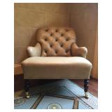 Tufted Back Leather Armchair from R Jones 