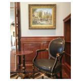 Theodore Alexander Embossed Leather Armchairs