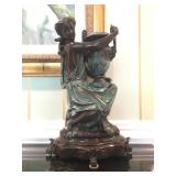 Women Holding Urns Bronze, Pair Available