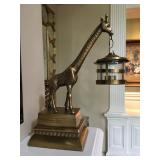 Brass Giraffe Tea Light Lantern, PAIR