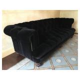 Avery Boardman Rolled Arm Tufted Velvet Sofa