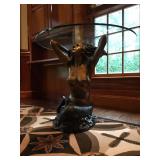 Bronze Mermaid Table Base with Glass Top 