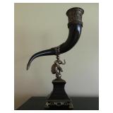 Horn Urn with Elephant 