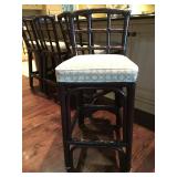 Bamboo Bar Stools, Set of Four 