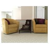 Microfiber Swivel Tub Chairs from Natuzzi