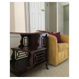 Leather Top Graduated Side Table