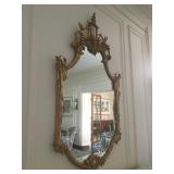 Gilt Wood Mirror with Ho Ho Birds 
