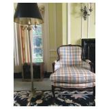 Artimis Studios Three Way Floor Lamp, Queen Anne Sloped Armchairs, Pair Available