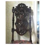 Renaissance Revival Carved Frame Side Chair, Pair 