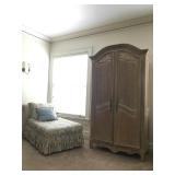 Armoire, Skirted Chaise 