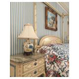 Karges Hand Painted Bed Side Tables, Pair 