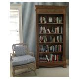 Rush Seat Armchairs, Pair Available, Bookcase, Books, 