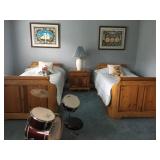 Thomasville Pine Sleigh Beds, Pair, First Act Kid