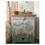 Hand Painted Folk Art Cabinet, Frank Balaam