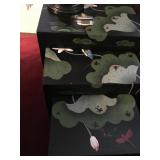 Nesting Tables with Foil Decoration 