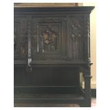 Italian Renaissance Revival Heavily Carved Sideboard with Figural Door Panels 