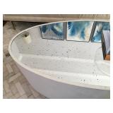 Made Goods Cara Oval Cocktail Table with Antique Mirror Top