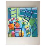 Funky Cottage Interior-Betsy Mclellan 12 x 12  oil		