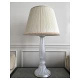 18) SET of THREE, William Switzer/Steve JEnsen Capistrano Table Lamps, 40". Murano Clear Glass with 