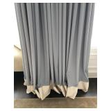 9) Custom Butterfly Pleated Drapery Panels with Contrast Cuff in "Luna" and "Off White"