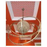 5) Armillary Chandelier in Tarnished Silver Leaf Finish from Jack Rosselli/David Latesta