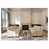 10) Jan Showers "Villa" Sofas, PAIR