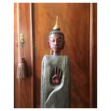 Avalokitesvara Carved Giltwood Statue