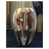 Vintage Gold Vertical Stripe Vase 