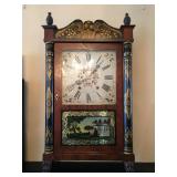 George Mitchell Reverse Painted Mantle Clock
