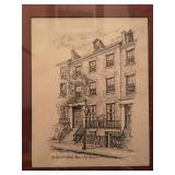 Signed Print, Beacon Hill Streetscape