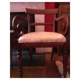 Antique Curved Arm Chair, PAIR