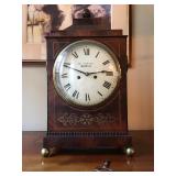 Thomas Robinson Sheffield Flame Mahogany Clock 