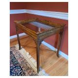 Hickory Chair Glass Inset Tray Table 