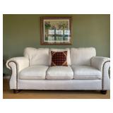 Century Furniture Three Seat Sofa with Nail Head Trim