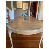 Rustic Pine Dining Table with Cabriolet Legs 