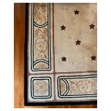 Custom Rug with Stars, Gold and Black 