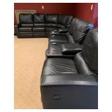 Leather Fully Automatic Recline Sectional Sofa