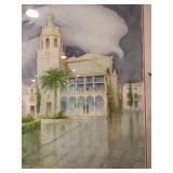 Signed Watercolor, Cristobal Lopez