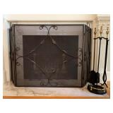 Fireplace Screen and Fireplace Tools