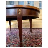 Heckman Furniture Oval Coffee Table with Medallion Inlay