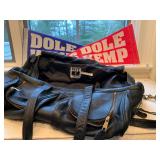 Frye Leather Duffel Bag, Dole Kemp Political Felt Pennant