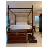 Antique Trunk, Bedside Step Stool 